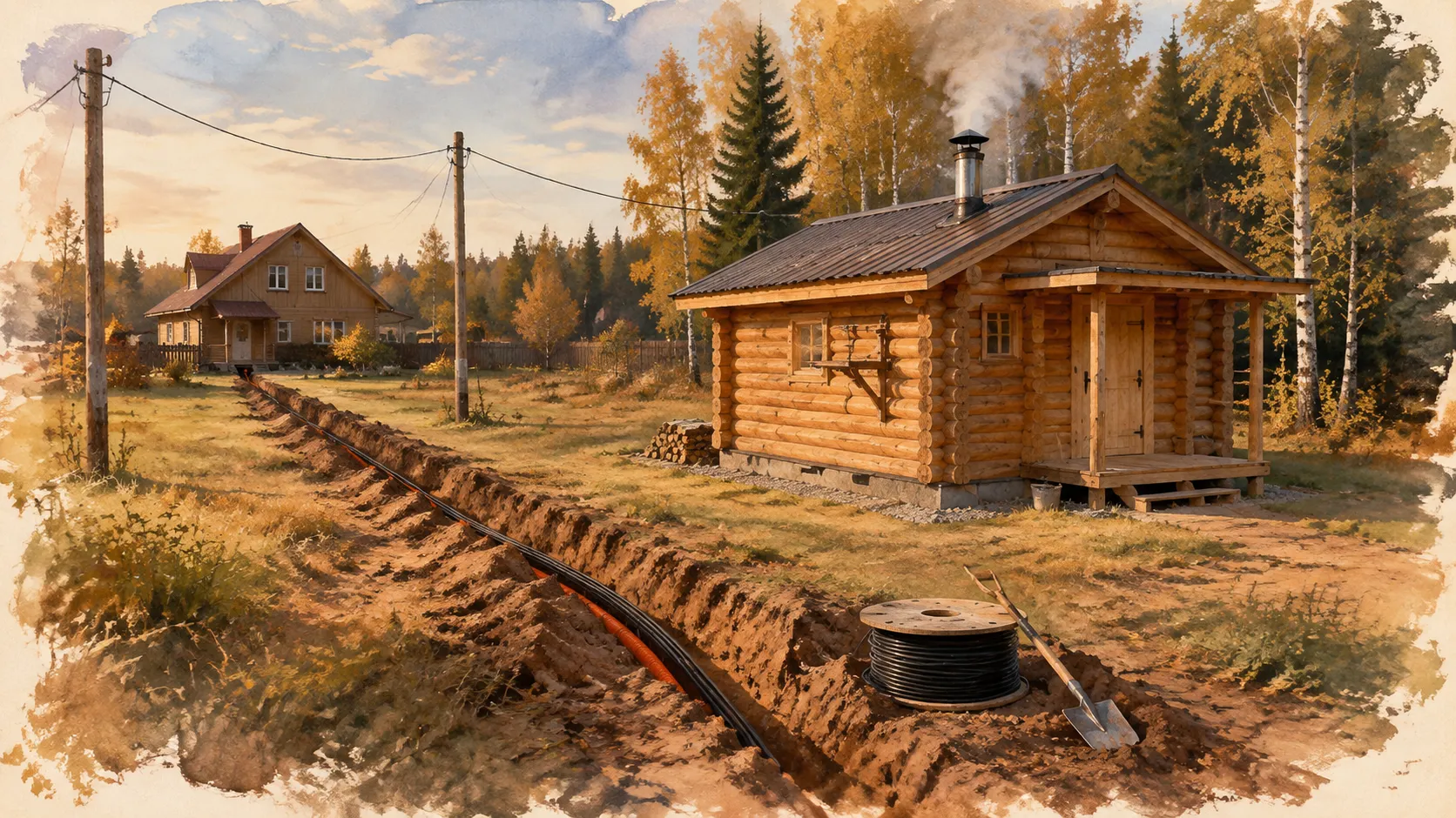 Свет в баню от дома - 3 ошибки, которые потом переделывают