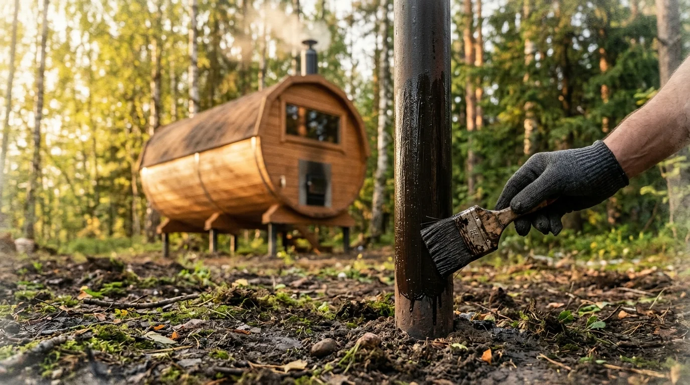 Чем обрабатывать сваи бани-бочки от коррозии: 5 проверенных методов, которые продлят срок службы фундамента на 20 лет