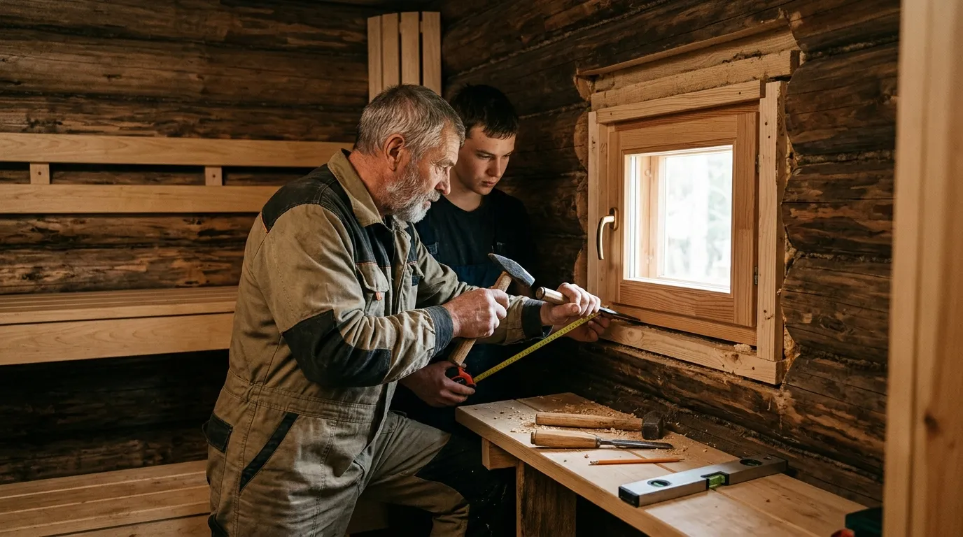 Как установить окно в парилке бани: 5 ошибок, которые приведут к протечкам и гниению